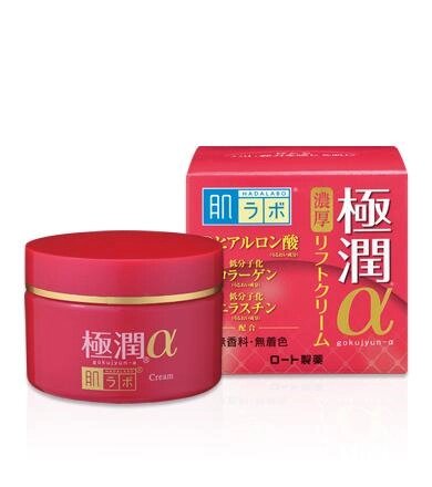 HADA LABO Gokujyun Alpha Moist Lift d Cream ліфтинг крем, 50 гр. під замовлення з Японії за 30 днів, доставка від компанії greencard - фото 1