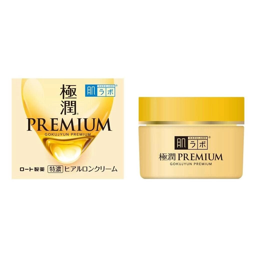 HADA LABO Gokujyun Premium Hydrating Cream глибоко зволожуючий крем, 50 гр під замовлення з Японії за 30 днів, доставка  від компанії greencard - фото 1