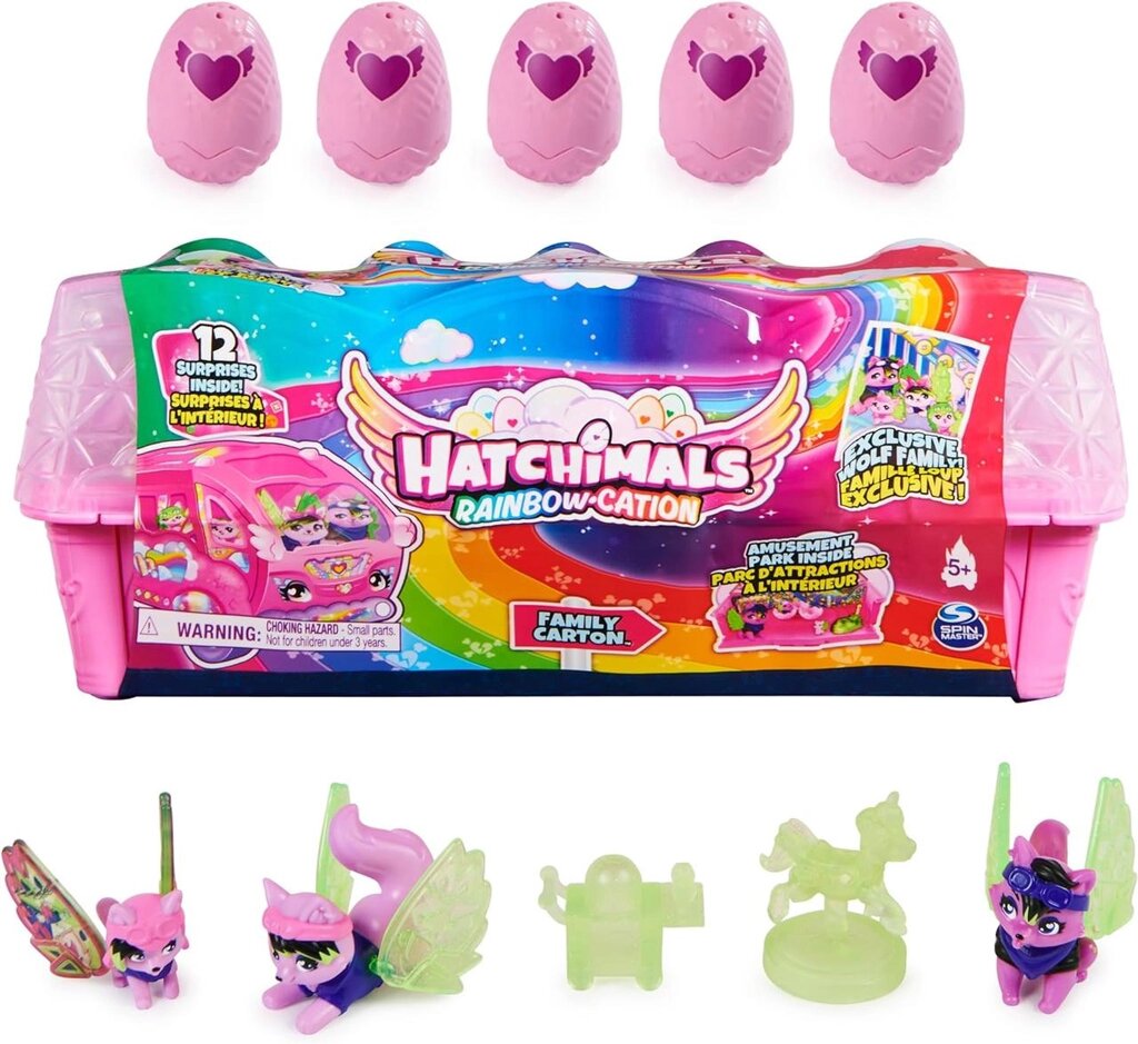 Hatchimals CollEGGtibles Rainbow-Cation Wolf Сімя райдужних вовків Код/Артикул 75 324 Код/Артикул 75 324 Код/Артикул 75  від компанії greencard - фото 1