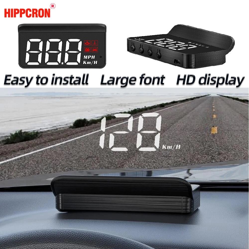 Hippcron GPS HUD Спідометр Hud Head Up Display Автомобіль із сигналізацією перевищення швидкості Під замовлення за 30 від компанії greencard - фото 1