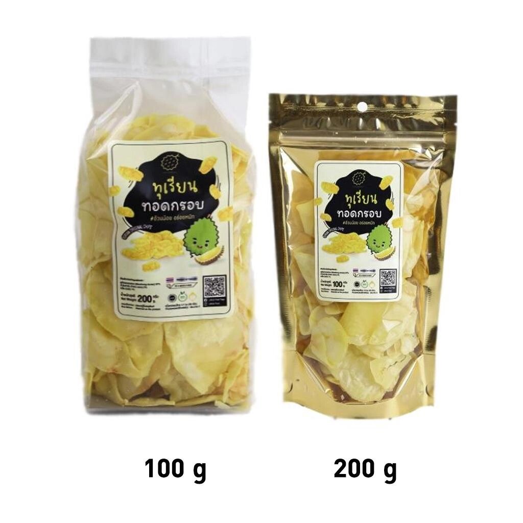 I Am Durian Lite, Смажений Дуріан XL, менш жирний, важкий смак - Чіпси Original 100 г/200 г - Thai Snack Під замовлення  від компанії greencard - фото 1