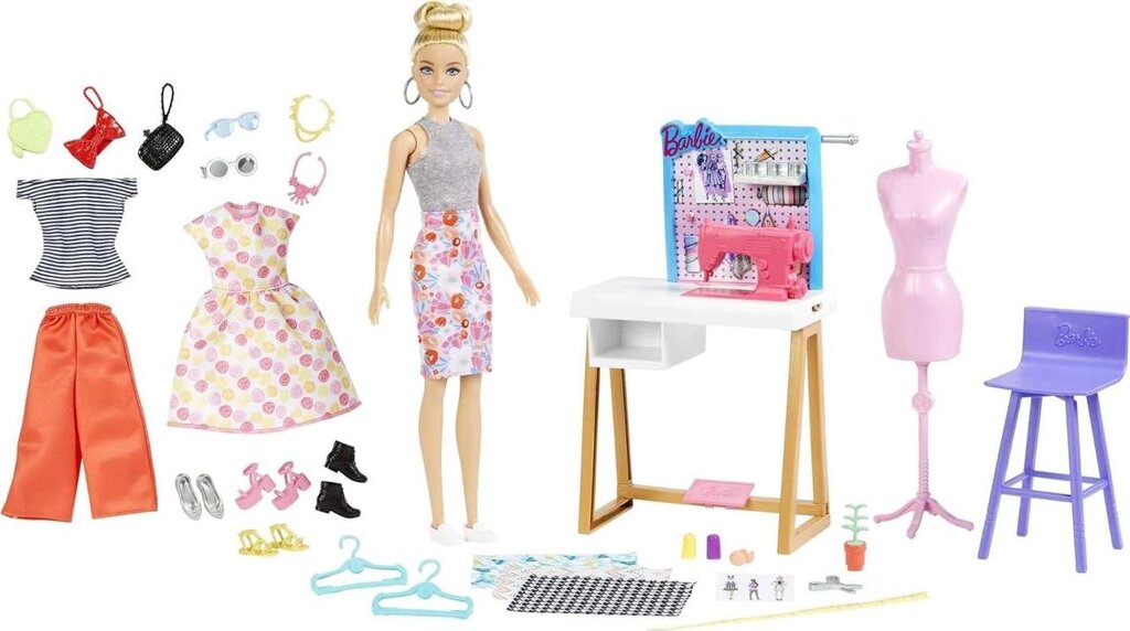 Ігровий набір Барбі блондинка дизайнер Barbie Fashion Designer Doll Код/Артикул 75 317 Код/Артикул 75 317 Код/Артикул від компанії greencard - фото 1