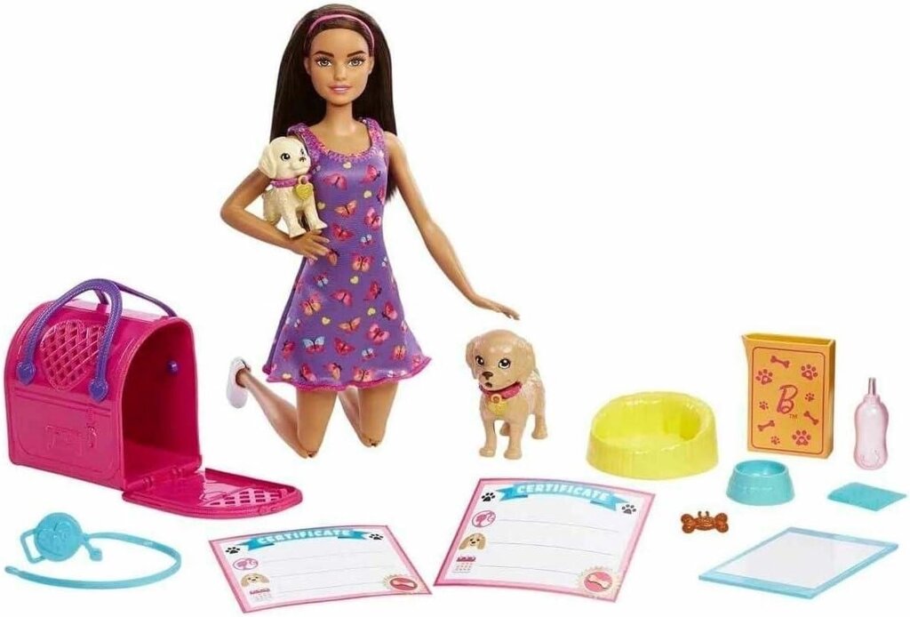 Ігровий набір лялька Barbie виховання цуценят що змінюють колір Pup Adoptio Код/Артикул 75 1088 від компанії greencard - фото 1