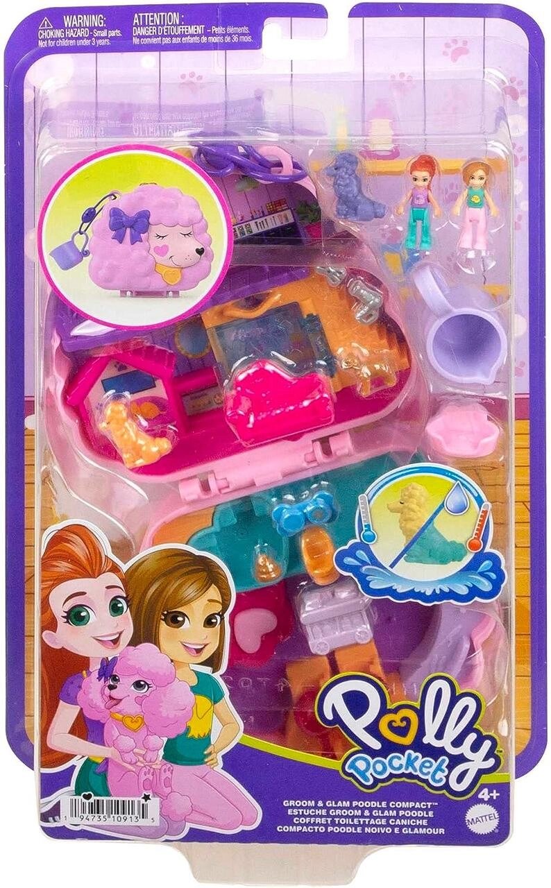 Ігровий набір Polly Pocket Groom & Glam Poodle з 2 мікроляльками Код/Артикул 75 910 Код/Артикул 75 910 Код/Артикул 75 від компанії greencard - фото 1