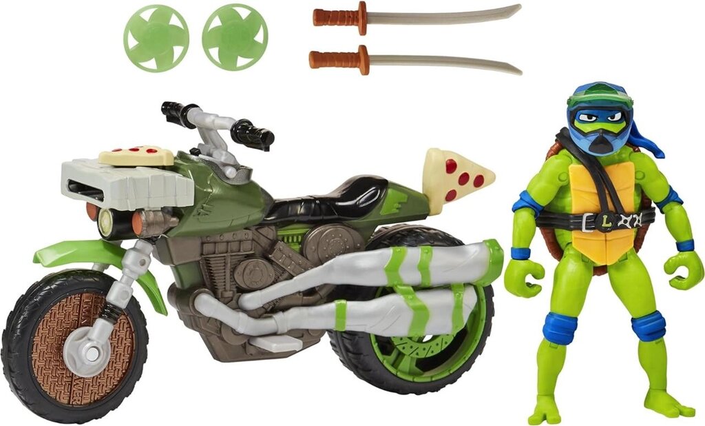 Ігровий набір TMNT Леонардо на мотоциклі Teenage Mutant Ninja Turtles Код/Артикул 75 812 від компанії greencard - фото 1