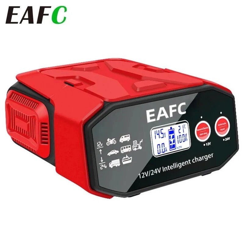 Імпульсний зарядний пристрій EAFC 619L PULSE REPAIR CHARGER 12 V 30 A 24 V 17A для акумуляторів Код/Артикул 13 від компанії greencard - фото 1