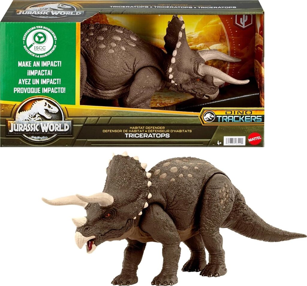 Інтерактивна іграшка динозавр Mattel Jurassic World Dinosaur Triceratops Код/Артикул 75 1212 від компанії greencard - фото 1