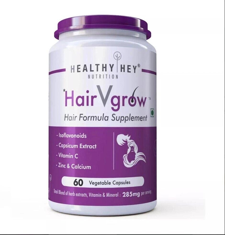 Капсули для росту волосся (60 кап), Hair Vgrow,  HealthyHey Під замовлення з Індії 45 днів. Безкоштовна доставка. від компанії greencard - фото 1