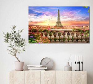 Картина на стіну, фотокартини для інтер'єру, декоративні панно, декор для кімнати, подарунок на Париж 60x100