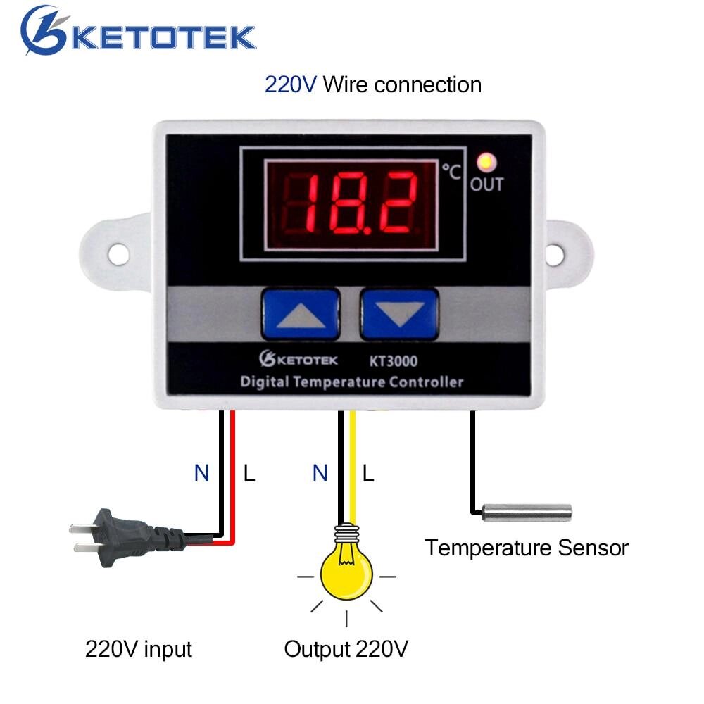 Ketotek KT3000 Термостат регулятора під замовлення за 30 днів доставка безкоштовно від компанії greencard - фото 1