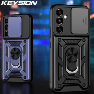 KEYSION Протиударний чохол для Samsung M54 M14 5G F54, захисне кільце для об'єктива камери, чохол для телефону