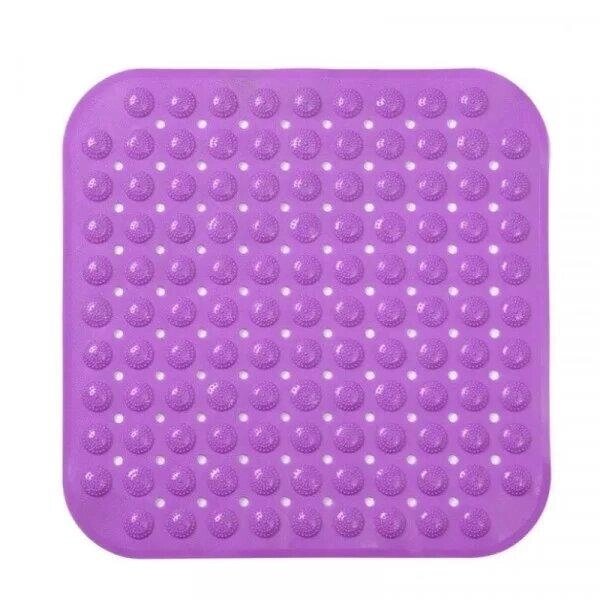 Килимок квадратний у ванну фіолетовий Код/Артикул 5 0632-6 від компанії greencard - фото 1