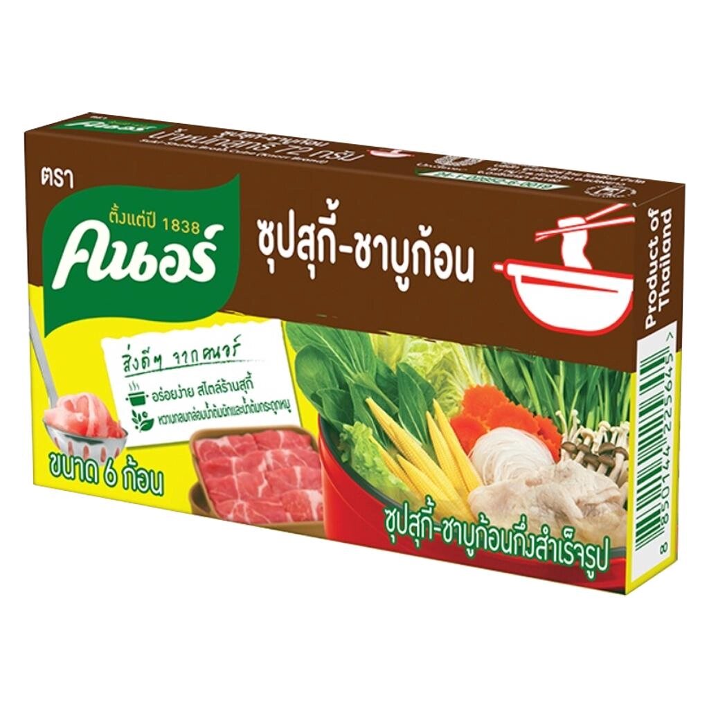 Knorr Бульйонний кубик для сукіяки та гарячого супу 72 г. х 1/6/12/24 шт. Під замовлення з Таїланду за 30 днів, від компанії greencard - фото 1