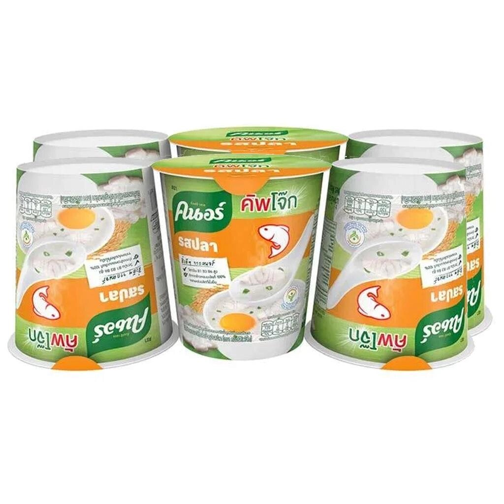 Knorr Чашка 100% рисової каші швидкого приготування з жасмином (Відвар) з Рибою 32 х 6 шт. Під замовлення з Таїланду за  від компанії greencard - фото 1