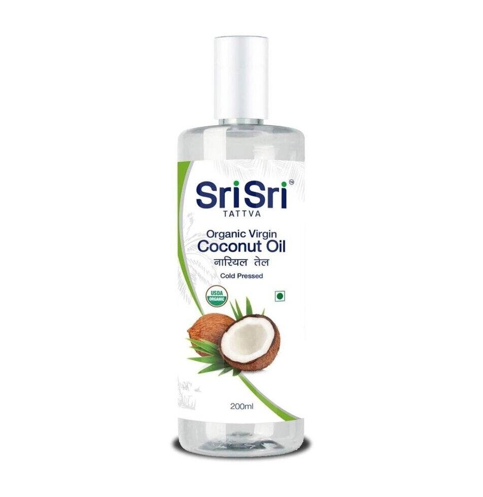 Кокосова олія холодного віджиму (200 мл), Organic Virgin Coconut Oil,  Sri Sri Tattva Під замовлення з Індії 45 днів. від компанії greencard - фото 1