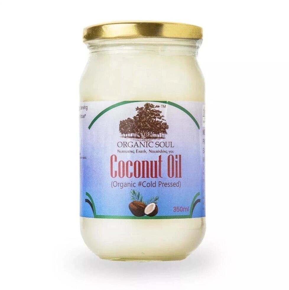 Кокосова олія холодного віджиму (350 мл), Coconut Oil,  Organic Soul Під замовлення з Індії 45 днів. Безкоштовна від компанії greencard - фото 1