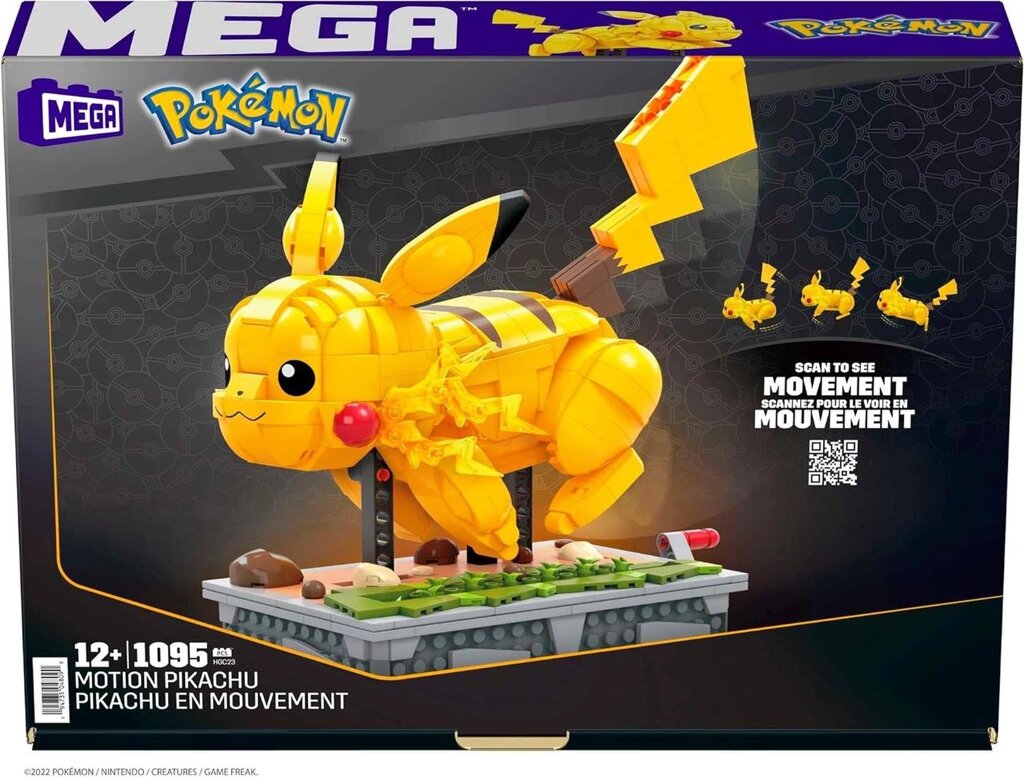 Колекційний конструктор Mattel MEGA Pokmon Пікачу в русі з 1092 елементами Код/Артикул 75 760 Код/Артикул 75 760 від компанії greencard - фото 1