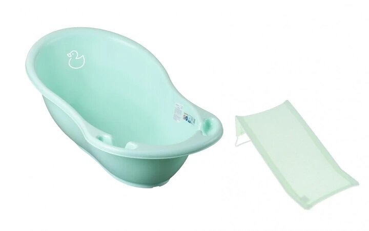Комплект 2 одиниці ванночка велика 102 см, лежак для купання махровий м`ятний (Tega Baby) Код/Артикул 15 від компанії greencard - фото 1