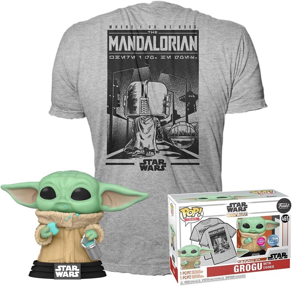 Комплект Funko POPTees Star Wars The Mandalorian Grogu Cookie XL Код/Артикул 75 515 Код/Артикул 75 515 Код/Артикул 75 від компанії greencard - фото 1