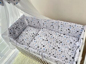 Комплект постільної білизни Baby Comfort Кроха Зірки сіро-блакитні Код/Артикул 15