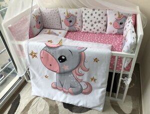 Комплект постільної білизни Baby Comfort MyTeddy 7елементів Єдинорожка Код/Артикул 15