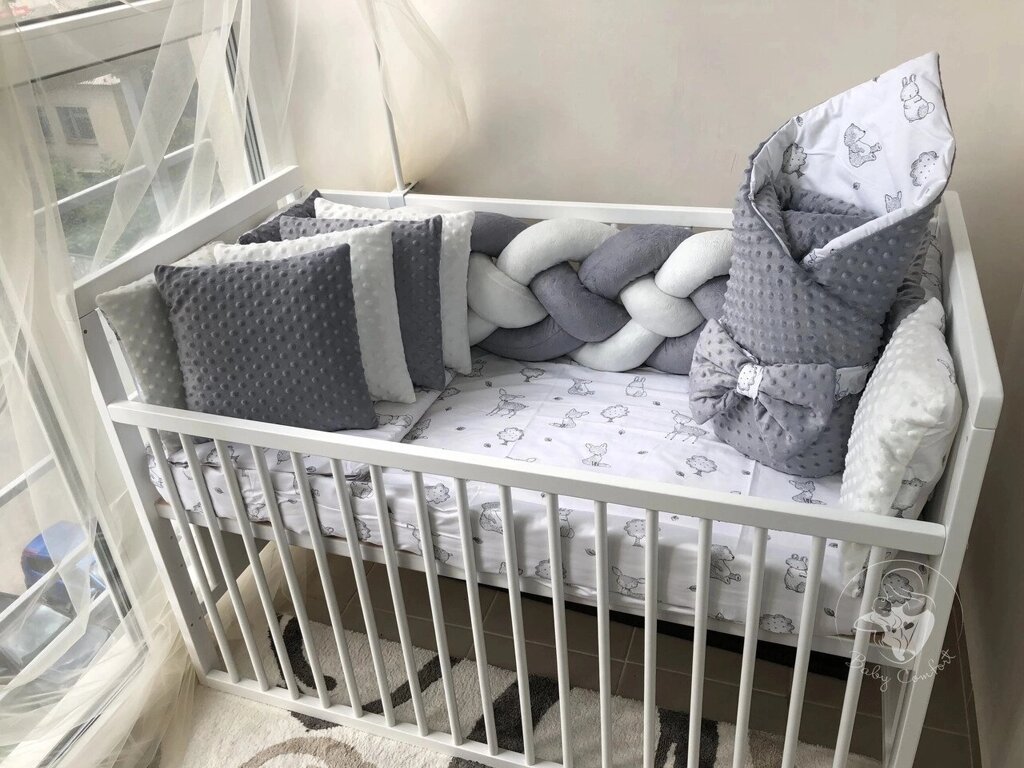 Комплект постільної білизни Baby Comfort Elegance сірий Код/Артикул 15 ВС-El05 від компанії greencard - фото 1