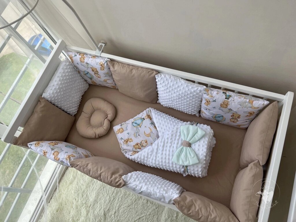 Комплект постільної білизни Baby Comfort Малюк Ведмедики на повітряній кульці Код/Артикул 15 від компанії greencard - фото 1