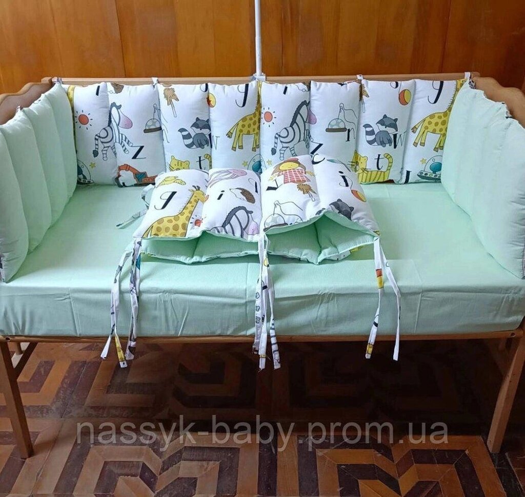 Комплект у дитяче ліжечко з балдахіном Код/Артикул 41 КДЛ075 від компанії greencard - фото 1