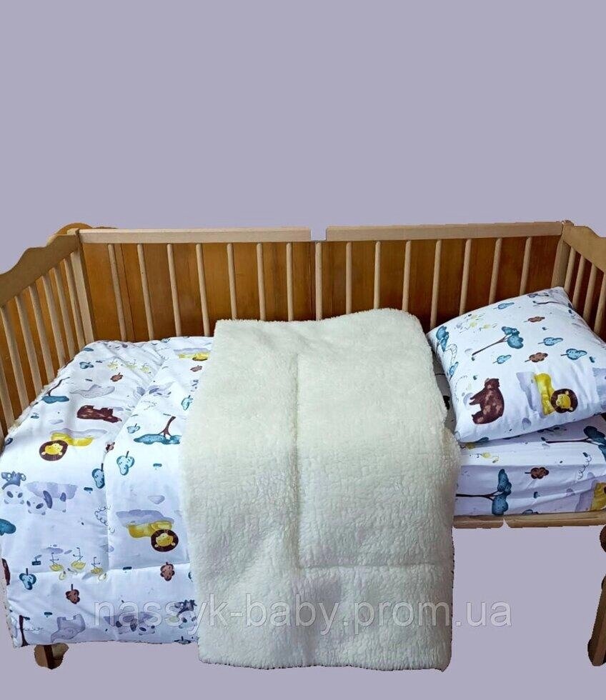 Комплект у дитяче ліжечко з хутряною ковдрою Код/Артикул 41 БХ042049 від компанії greencard - фото 1