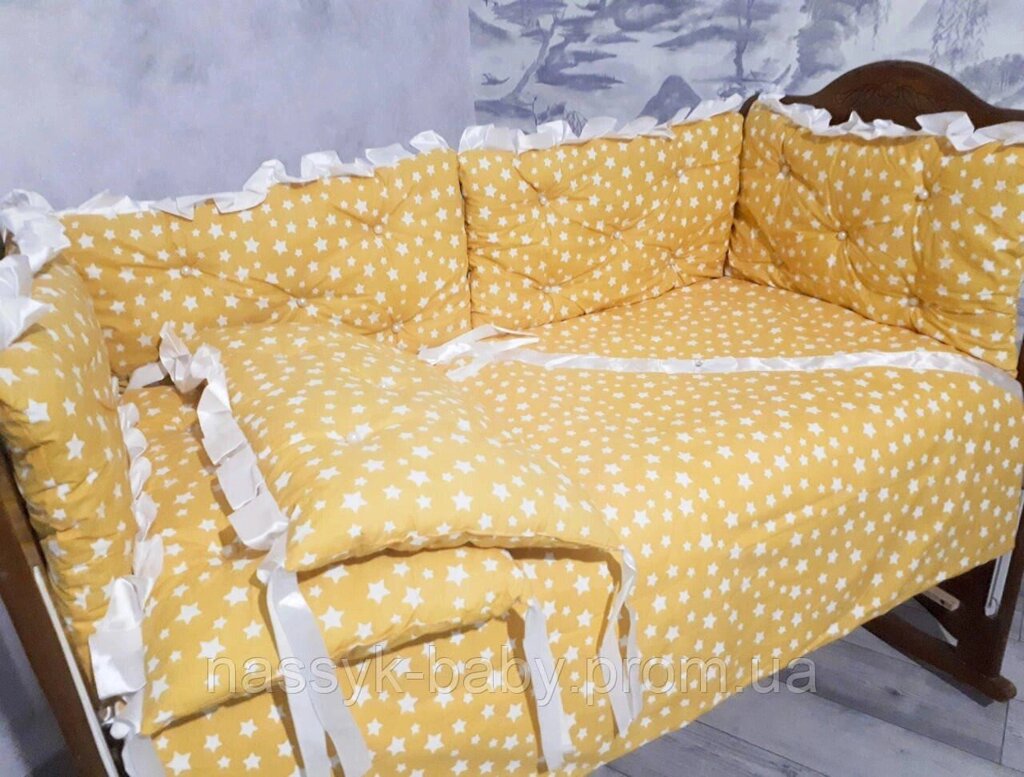 Комплект у дитяче ліжечко Зірочки Код/Артикул 41 КДЛ028/1 від компанії greencard - фото 1