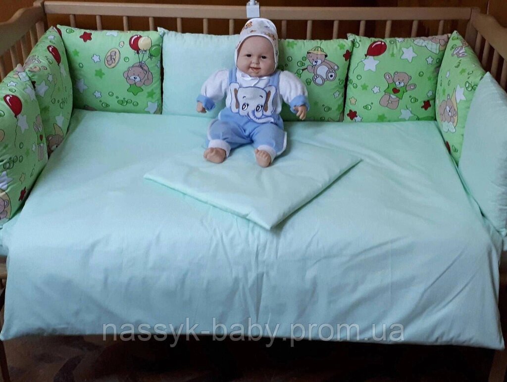 Комплект в дитяче ліжечко Медвежата граються Код/Артикул 41 КДЛ020 від компанії greencard - фото 1