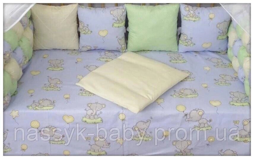 Комплект в дитяче ліжечко "Слоники" Код/Артикул 41 КДЛ020 від компанії greencard - фото 1