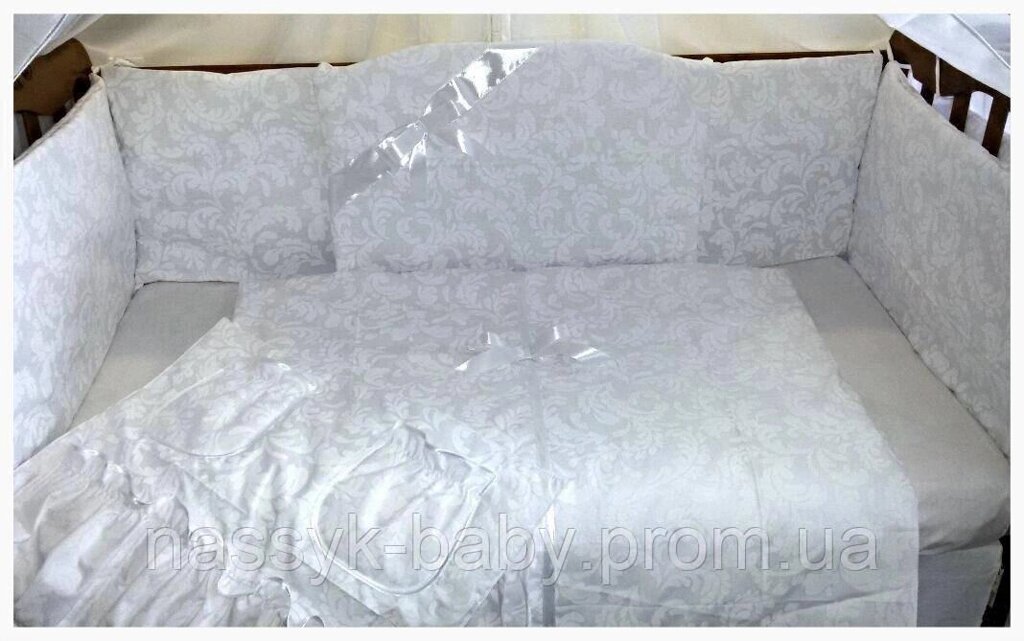 Комплект в дитяче ліжечко з балдахіном БАНТИК Код/Артикул 41 КДЛ009 від компанії greencard - фото 1