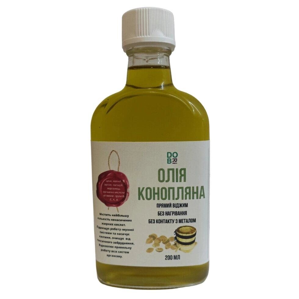 Конопляна олія (200 мл). Стародавні технології холодного віджиму під великим тиском Код/Артикул 199 від компанії greencard - фото 1