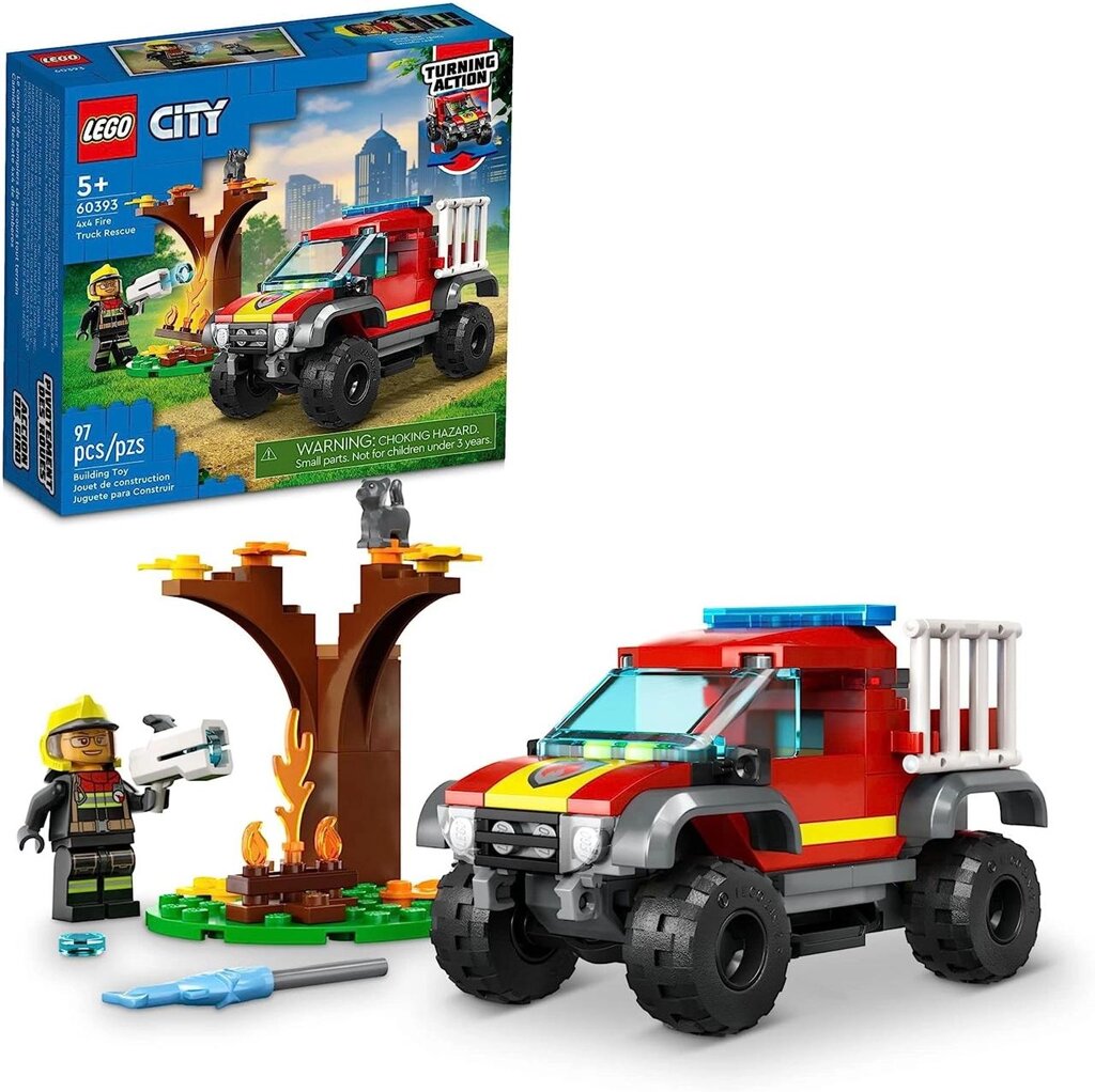Конструктор LEGO City Пожежно-рятувальний позашляховик 60393 Код/Артикул 75 836 від компанії greencard - фото 1