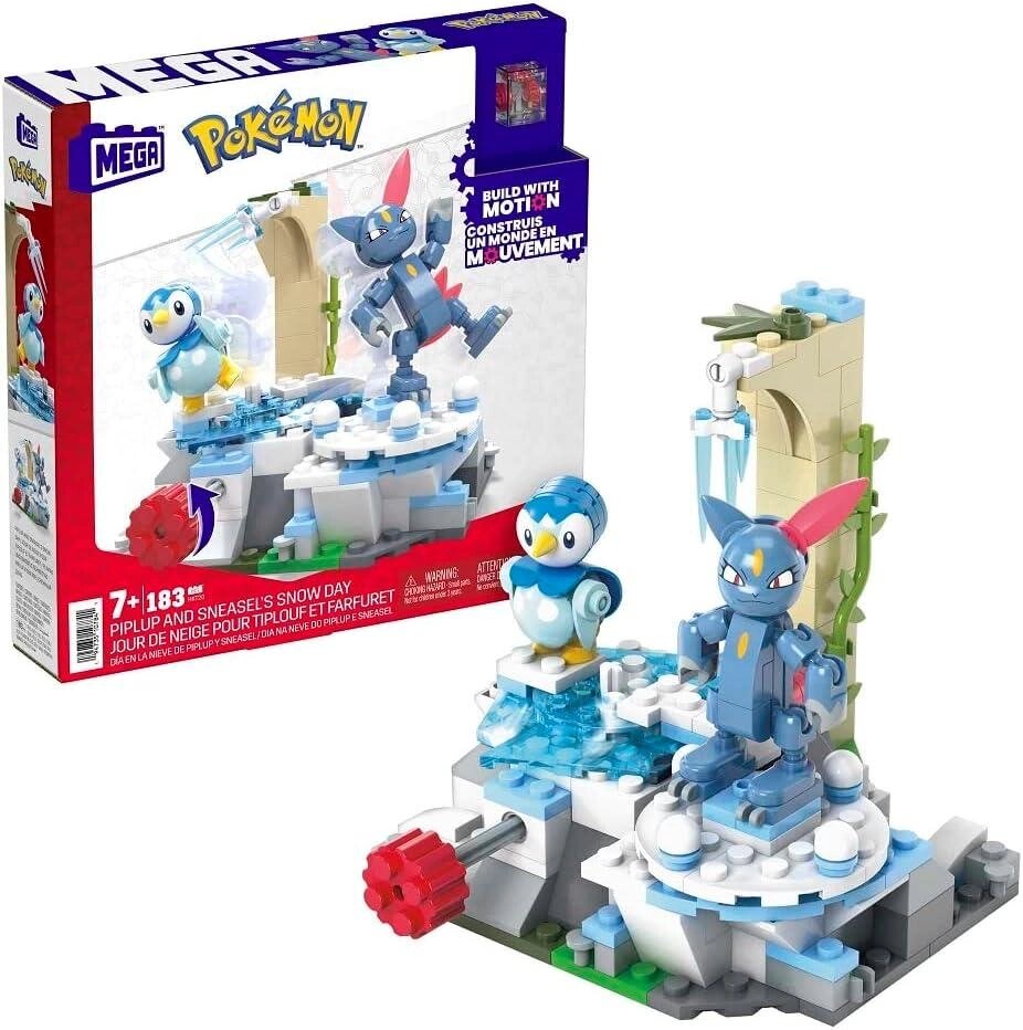 Конструктор MEGA Pokmon Action Figure, Piplup and Sneasels Snow Day Код/Артикул 75 800 Код/Артикул 75 800 Код/Артикул від компанії greencard - фото 1