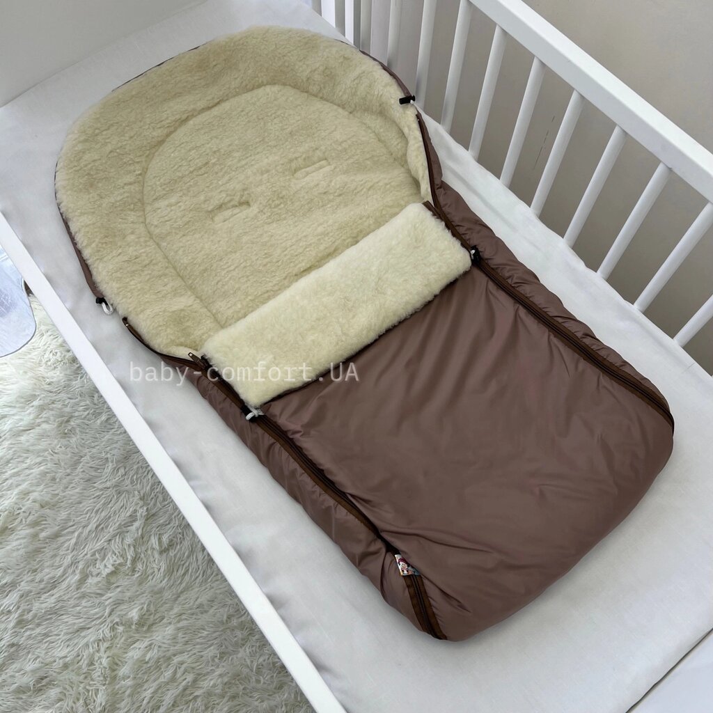 Конверт теплий Baby Comfort у коляску/сані коричневий Код/Артикул 15 ВС-А106 від компанії greencard - фото 1