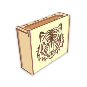 Коробка Woodcraft декоративна для роутера Тигр 20.8х6.2.х16.6 Код/Артикул 29 345