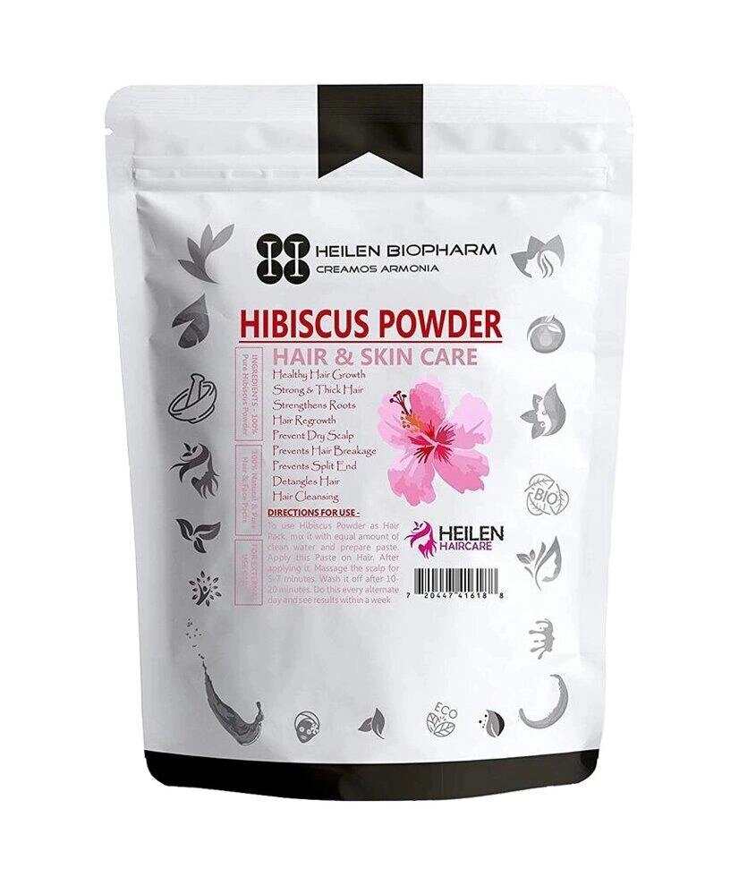 Косметичний порошок Гібіскусу (100 г), Hibiscus Powder,  Heilen Biopharm Під замовлення з Індії 45 днів. Безкоштовна від компанії greencard - фото 1