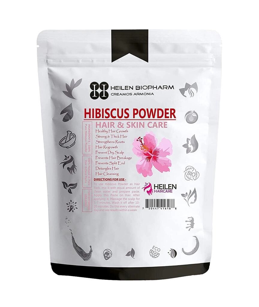 Косметичний порошок Гібіскусу (100 г), Hibiscus Powder,  Heilen Biopharm під замовлення з Індії за 45 днів, доставка від компанії greencard - фото 1