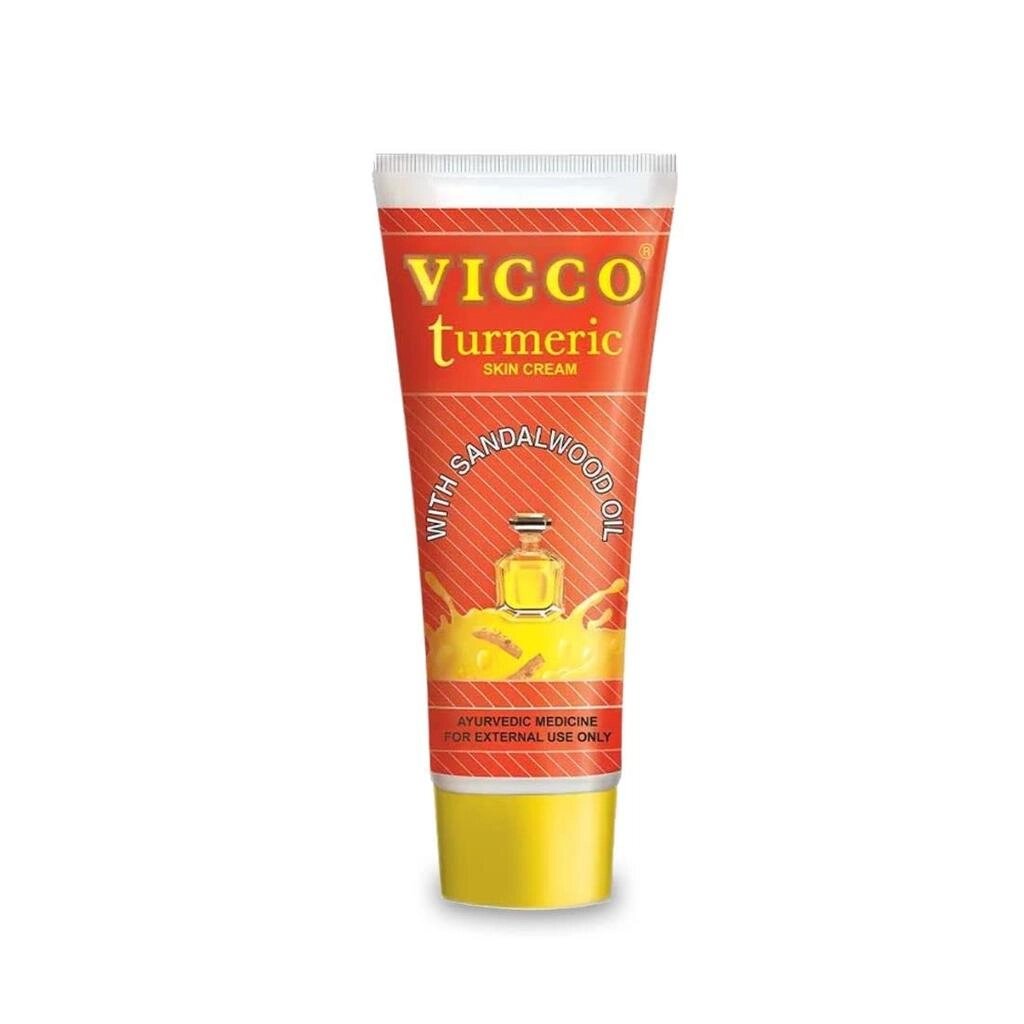 Крем для обличчя з Куркумою (70 г), Turmeric Skin Cream,  Vicco під замовлення з Індії за 45 днів, доставка безкоштовна від компанії greencard - фото 1