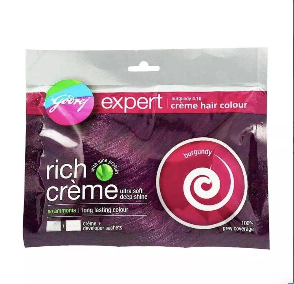 Крем-фарба для волосся, бордовий (40 г), Expert Creme Hair Colour Burgundy,  Godrej Під замовлення з Індії 45 днів. від компанії greencard - фото 1