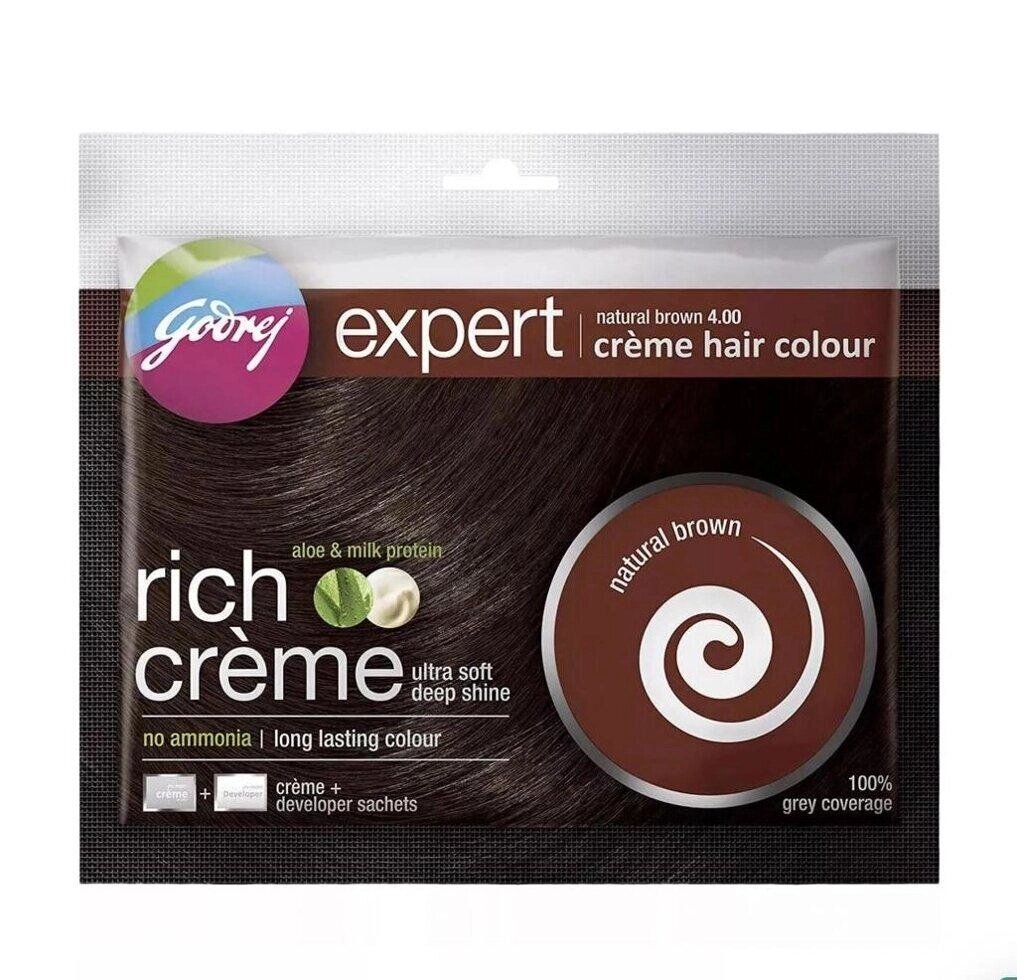 Крем-фарба для волосся, натуральна коричнева (40 г), Expert Creme Hair Colour Natural Brown,  Godrej Під замовлення з від компанії greencard - фото 1