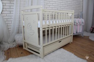 Ліжко дитяче Baby Comfort TEDDY слонова кістка з шухлядою та маятником Код/Артикул 15 ВС-Teddy/Ш (сл-к)