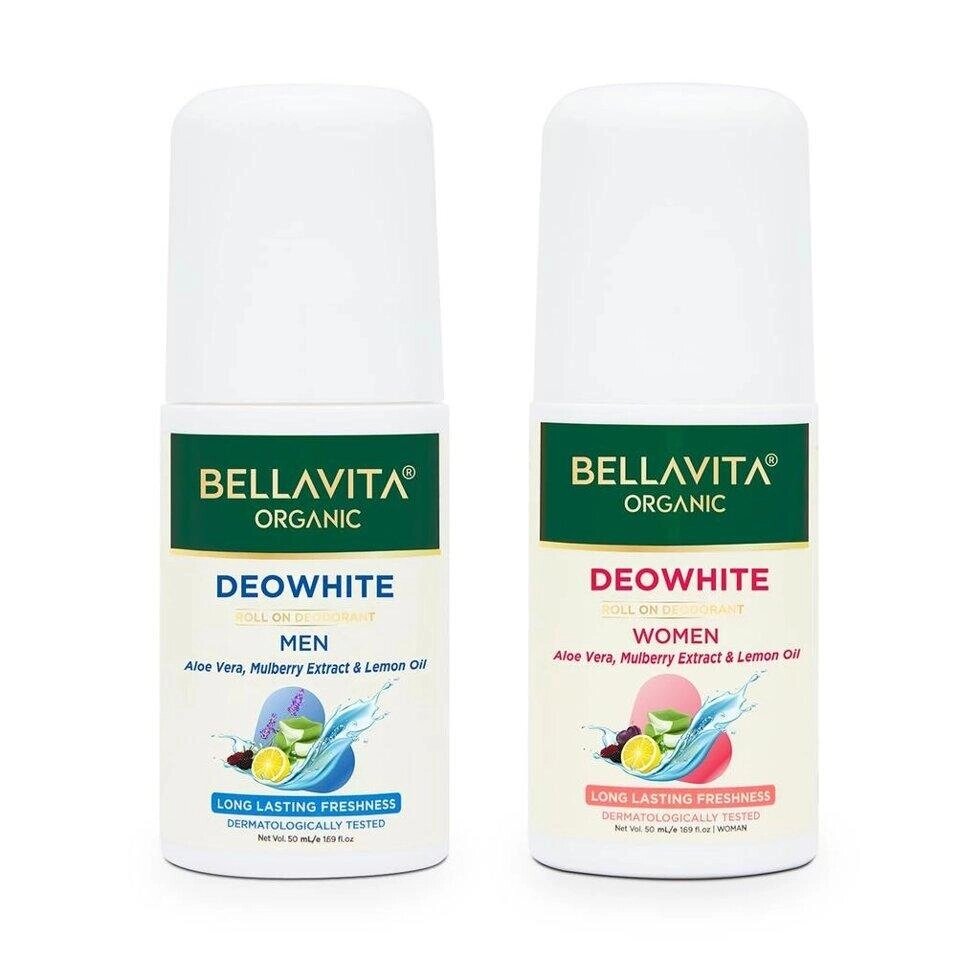 Кулькові дезодоранти: чоловічий та жіночий (2 x 50 мл), Deowhite Roll On Deodorant Set,  Bella Vita Під замовлення з від компанії greencard - фото 1