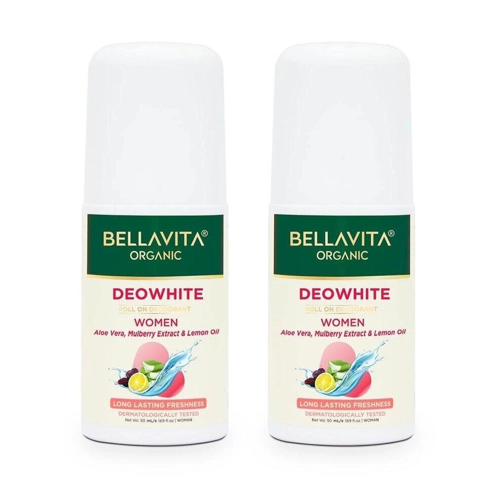 Кулькові дезодоранти для жінок (2 x 50 мл), Deowhite Roll On Deodorant Women Set,  Bella Vita Під замовлення з Індії 45  від компанії greencard - фото 1
