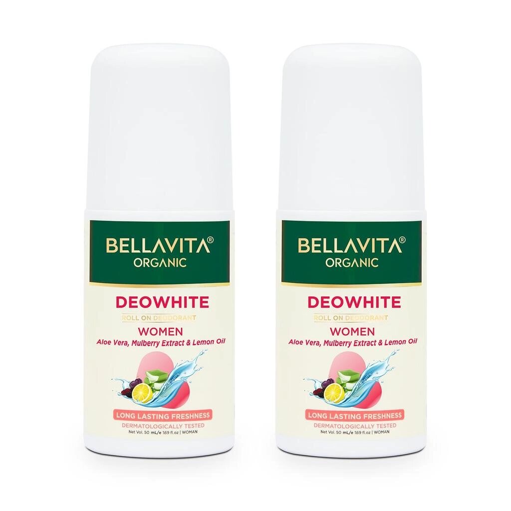 Кулькові дезодоранти для жінок (2 x 50 мл), Deowhite Roll On Deodorant Women Set,  Bella Vita під замовлення з Індії за  від компанії greencard - фото 1