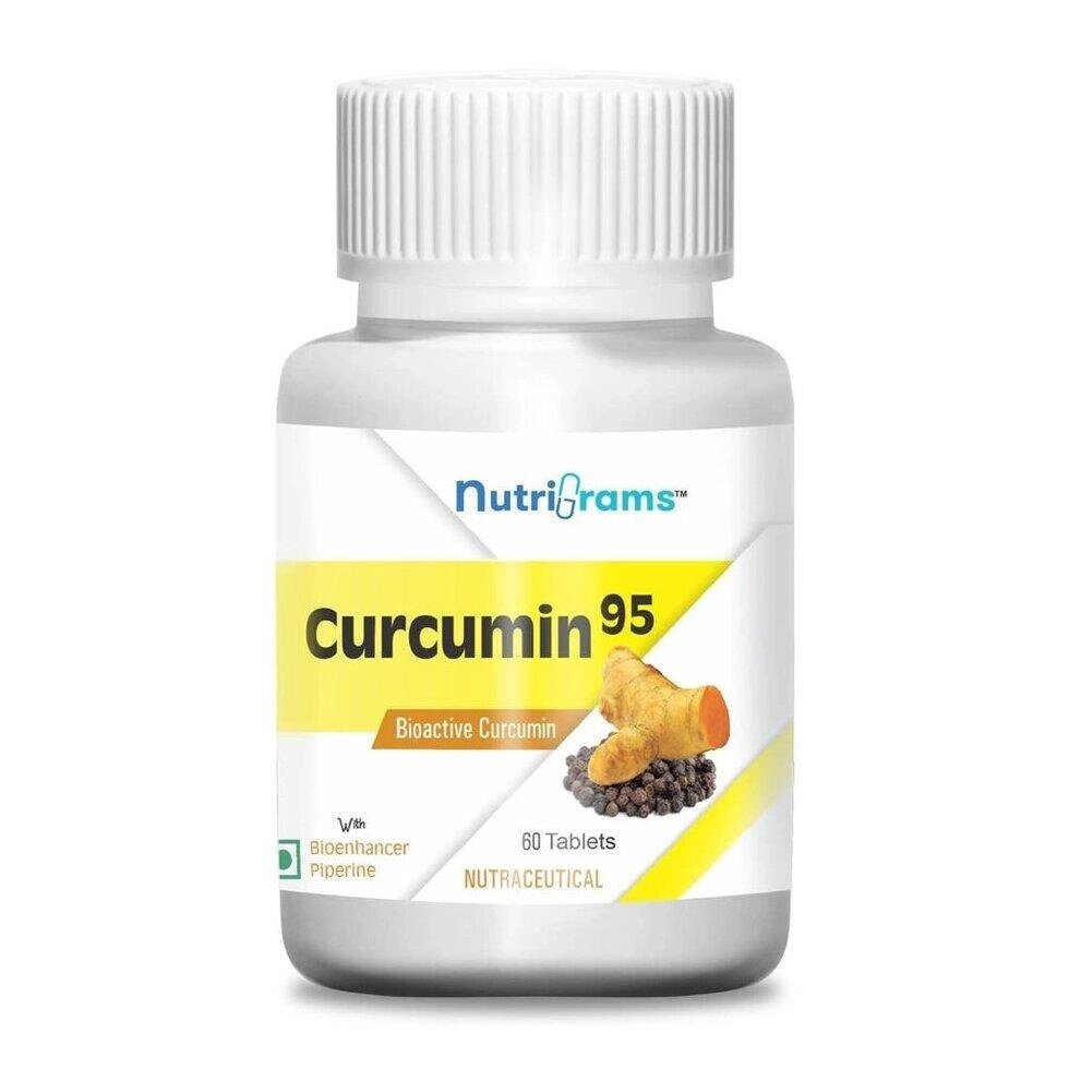 Куркумін 95 (60 таб, 500 мг), Curcumin 95,  Nutrigrams Під замовлення з Індії 45 днів. Безкоштовна доставка. від компанії greencard - фото 1