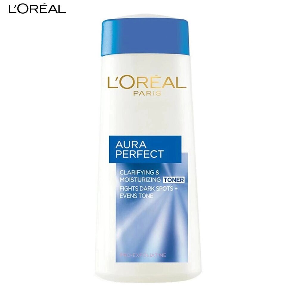 L'Oreal Paris Aura Perfect Освітлюючий та зволожуючий тонік, бореться з темними плямами+ вирівнює тон, про-ексфоліатин,  від компанії greencard - фото 1