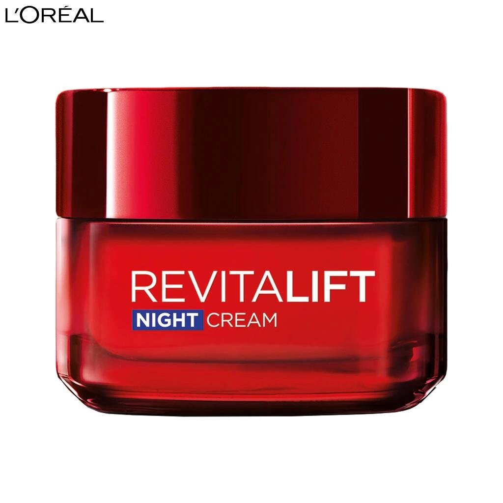 L'Oreal Paris Revitalift Нічний крем проти зморшок +, що зміцнює 50 мл. Під замовлення з Таїланду за 30 днів, доставка від компанії greencard - фото 1